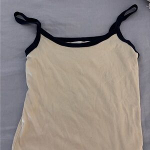 TNA Cream Camisole with Black Trim